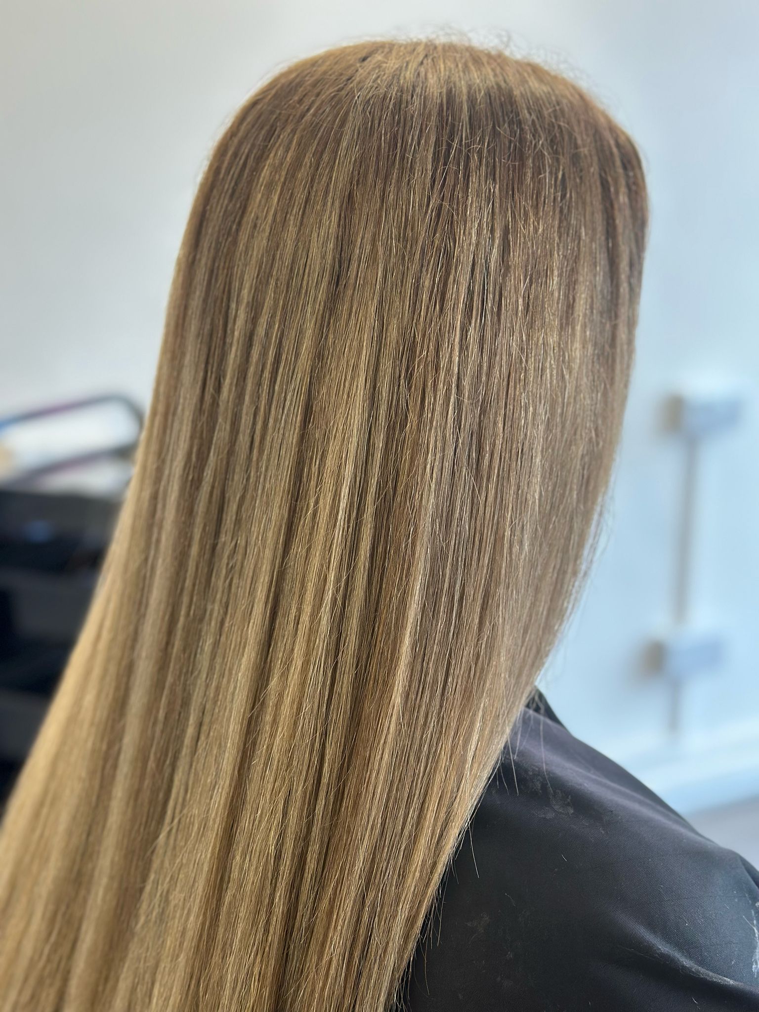 Balayage and root tint to cover grey