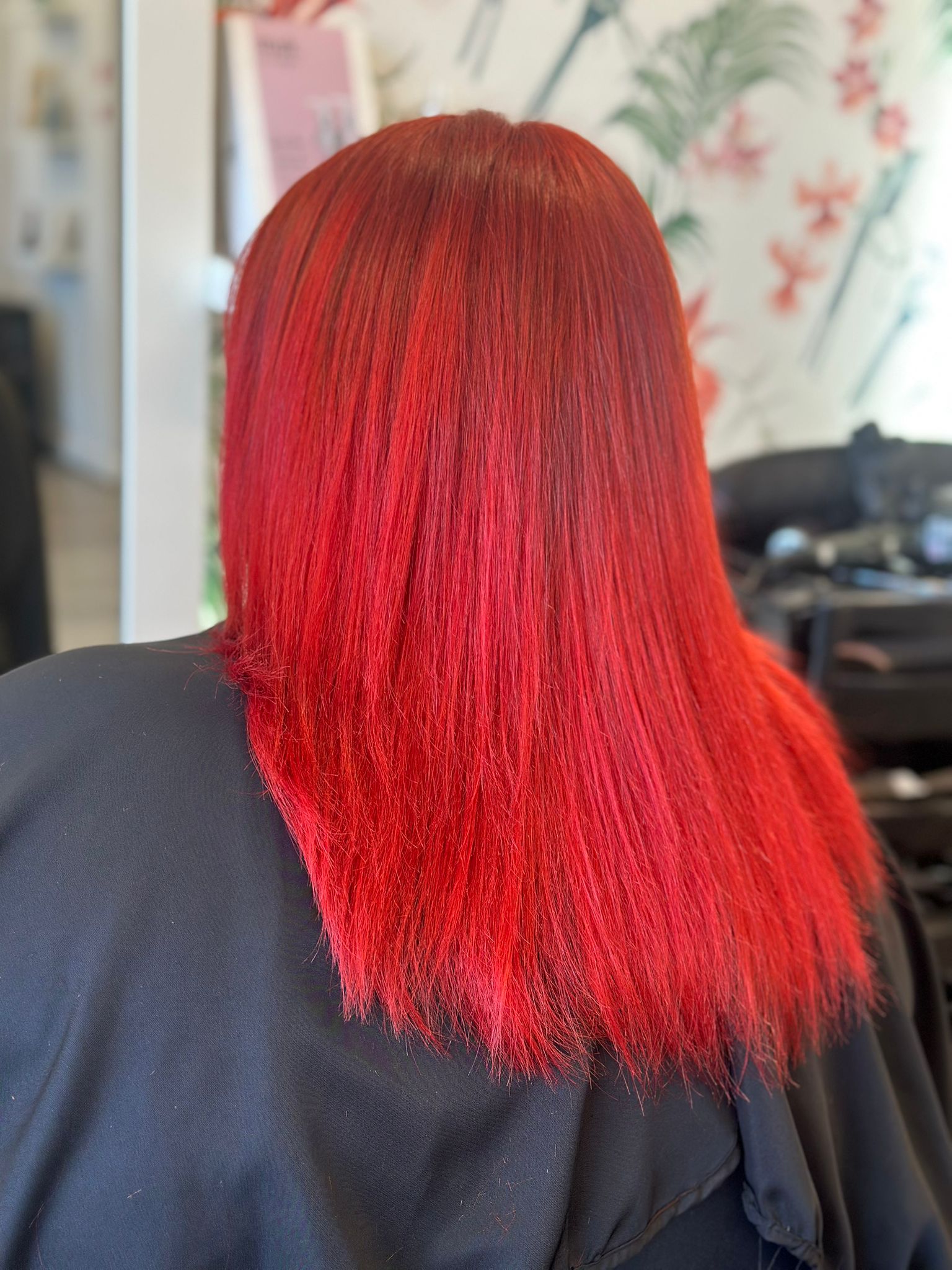 bright red colour transformation