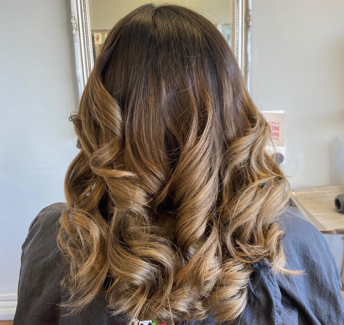 Balayage warm beige tones