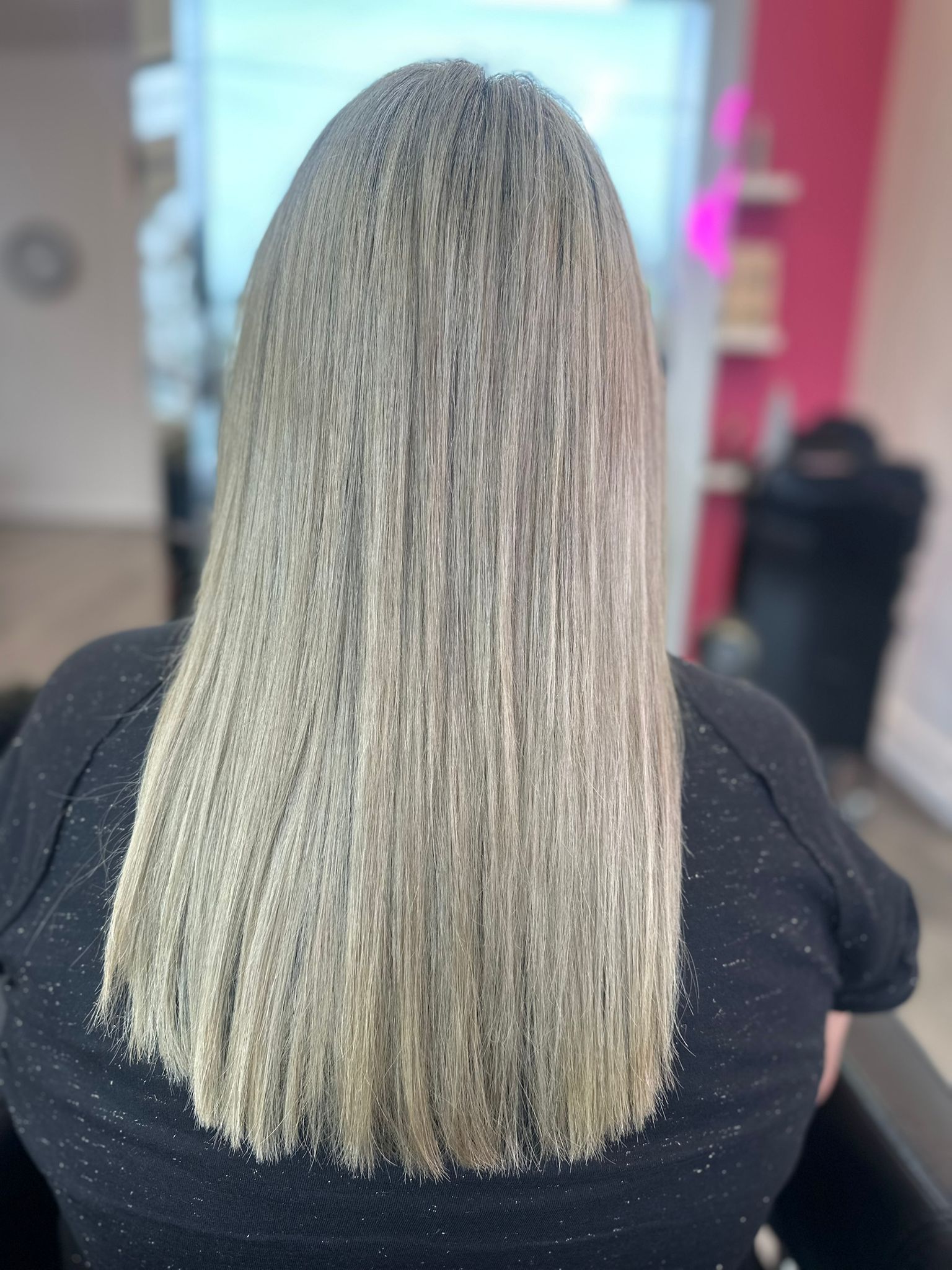 White grey blonde