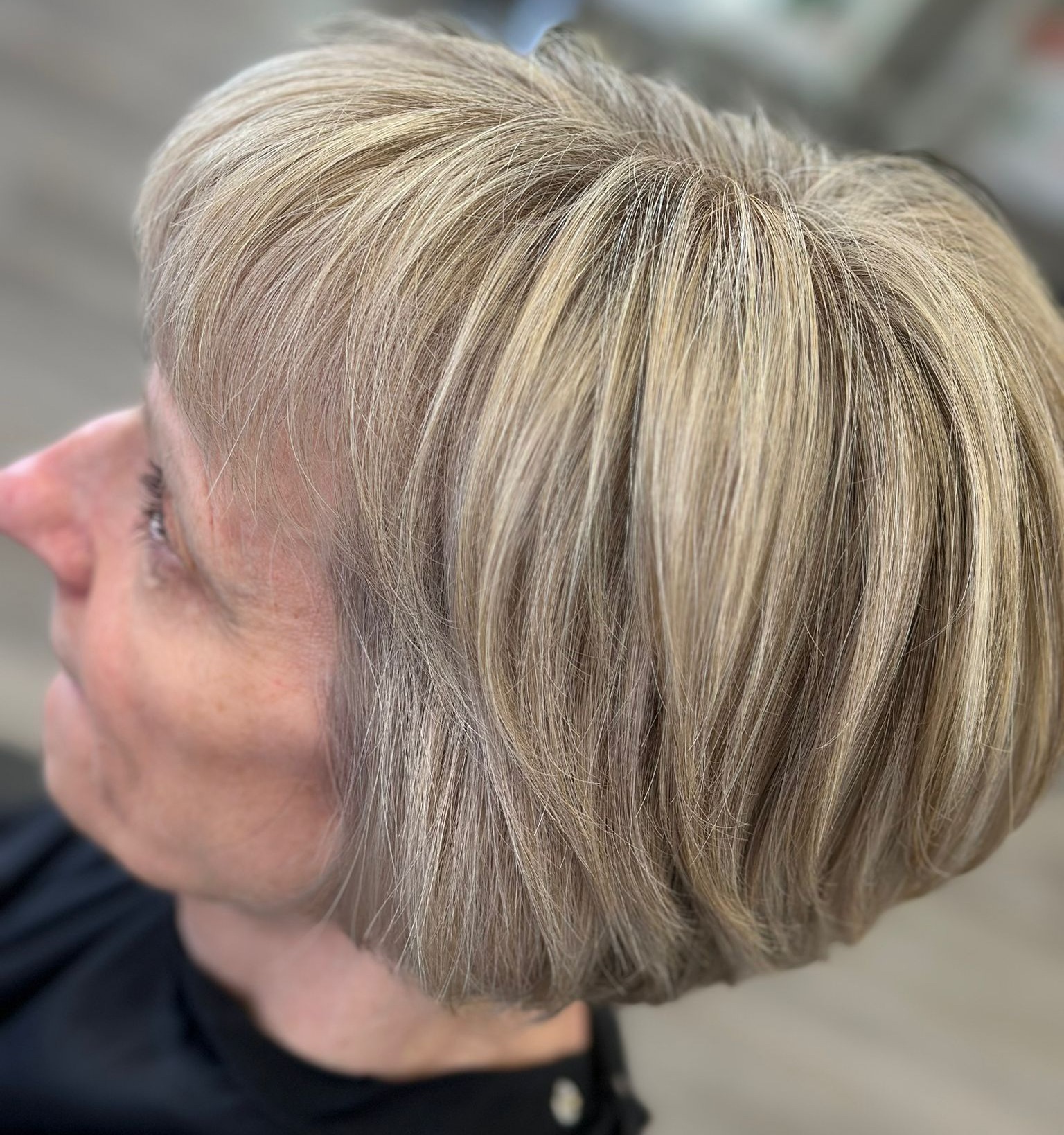 Full head foils whilst growing out their hair