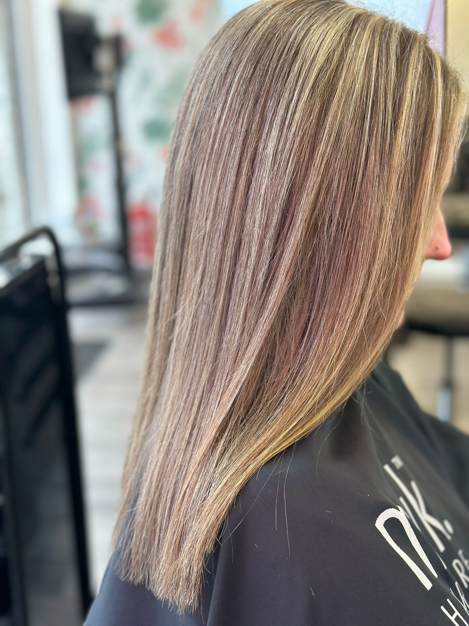 Half head foils blending grey