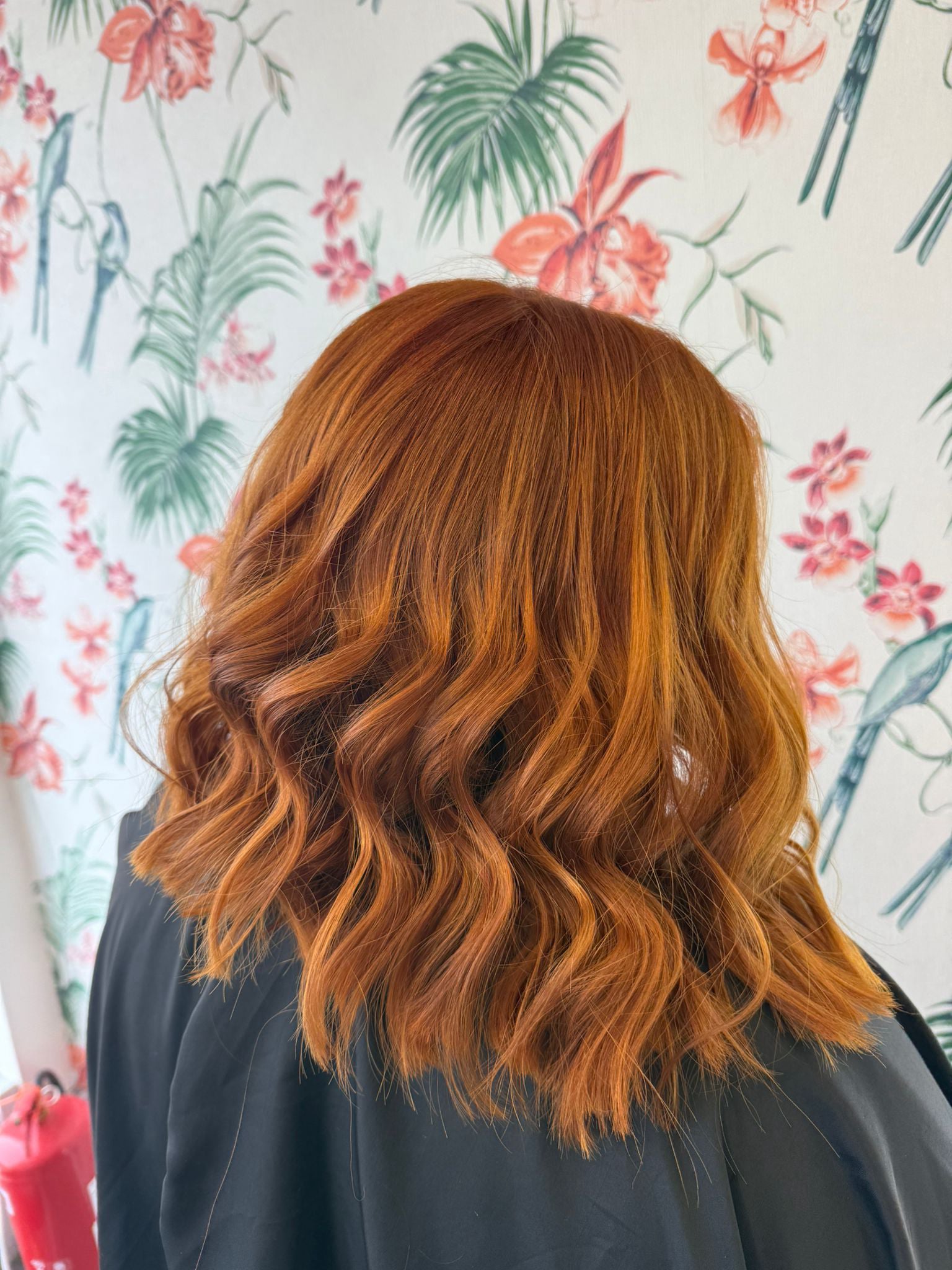 Vibrant orange hair colour